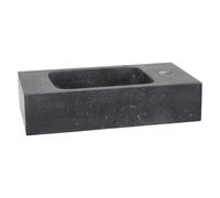 Differnz Bombai vasque de toilette 40x22x9cm pierre naturelle noir 38.005.30