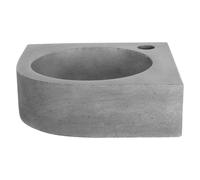 Differnz Cleo Lave-mains d’angle 31,5x31,5x10cm Béton gris foncé 38.005.37