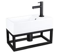Differnz Ensemble Lave-mains Force pour Toilettes - Lave-mains en Céramique avec