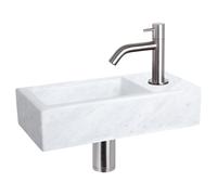 Differnz Ensemble Lave-mains Helios - Lavabo de Toilettes avec Robinet Courbé Ch
