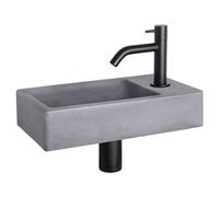 Differnz Force Ensemble Lave-Mains - Petite Vasque en Béton Gris Foncé avec Robi