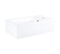 Differnz Force Lavabo compact 40x22x11,5cm 1 trou de robinet Rectangulaire Céramique Blanc 38.005.31