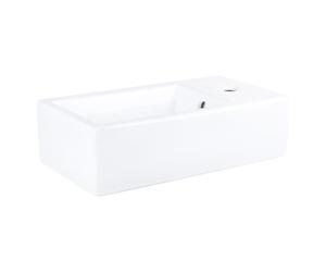 Differnz Force Lavabo compact 40x22x11,5cm 1 trou de robinet Rectangulaire Céramique Blanc 38.005.31