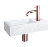 Differnz Helios Ensemble Lave-mains - Lavabo pour WC avec Robinet Courbé - Marbr