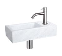 Differnz Helios pack lave-mains - 37,5 x 18,5 x 9,5 cm - perçage à droite - robinet courbé chromé mat SW543205/SW547610/SW679905/SW696217