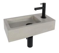 Differnz Jukon Vasque à Poser Salle de Bain 38,5x18,5x9 cm - Lavabo Béton Gris C