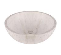 Differnz Marmor vasque à poser - 40x40x15cm - ronde - marbre - blanc brillant 38.010.57