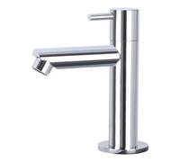 Differnz Robinet Eau Froide Laiton Chromé - avec Bec Droit - Mitigeur Lavabo ou