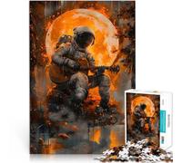 Difficile à réaliser mais Amusant et Humoristique Astronaute Jouant de la Guitare Puzzle Adulte 1000 pièces 50x75cm Super Cadeau Convient aux 14 Ans et Plus