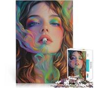 Difficile à réaliser mais Amusant et Humoristique Femme Sexy Qui Fume Puzzles 2000 pièces pour Adultes 70x100cm Idées Cadeaux Convient aux 14 Ans et Plus