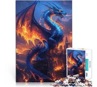 Difficile Difficile Flamme du Dragon Puzzles pour Adolescents de 1000 pièces 38x52cm Renforcer l'amour Entre Les Couples Convient aux 14 Ans et Plus