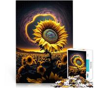 Difficile et défi Tournesol de l'univers Puzzle 1000 pièces pour Adultes 26x38cm avec Affiche et Feuille de Questions correspondantes à partir de 14 Ans