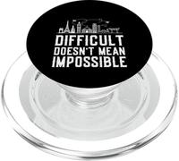 Difficile ne Signifie Pas Impossible Motivation Inspiration PopSockets PopGrip pour MagSafe