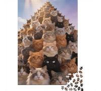 Difficulté élevée et intéressant Puzzle 1000 Pièces Beaucoup de Chats Puzzle en Carton Qualité Premium Puzzle Adulte Éducatif Décoration Cadeau Adulte 52x38cm/1000pcs