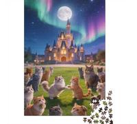 Difficulté élevée et intéressant Puzzle 1000 Pièces Beaucoup de Chats Puzzle en Carton Qualité Premium Puzzle Adulte Éducatif Puzzle Familial Cadeau 38x26cm/1000pcs