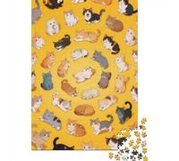Difficulté élevée et intéressant Puzzle 1000 Pièces Beaucoup de Chats Puzzle en Carton Qualité Premium Puzzle Adulte Difficile Puzzle Familial Cadeau Adulte 38x26cm/1000pcs