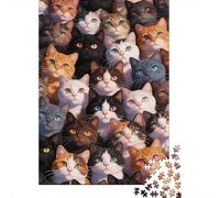 Difficulté élevée et intéressant Puzzle 1000 Pièces Beaucoup de Chats Puzzle en Carton Qualité Premium Puzzle Adulte Difficile Puzzle Familial Cadeau 70x50cm/1000pcs