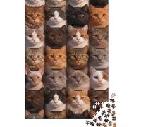 Difficulté élevée et intéressant Puzzle 1000 Pièces Beaucoup de Chats Puzzle en Carton Qualité Premium Puzzle Adulte Difficile Puzzle Familial Cadeau Noël 52x38cm/1000pcs