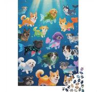 Difficulté élevée et intéressant Puzzle 1000 Pièces Beaucoup de Chiens Puzzle en Carton Qualité Premium Puzzle Adulte Difficile Puzzle Familial Cadeau Noël 52x38cm/1000pcs