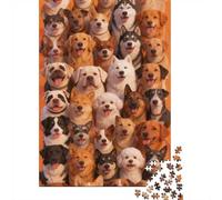 Difficulté élevée et intéressant Puzzle 1000 Pièces Beaucoup de Chiens Puzzle en Carton Qualité Premium Puzzle Adulte Difficile Collection Cadeau Adulte 52x38cm/1000pcs