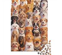 Difficulté élevée et intéressant Puzzle 1000 Pièces Beaucoup de Chiens Puzzle en Carton Qualité Premium Puzzle Adulte Éducatif Collection Noël 52x38cm/1000pcs