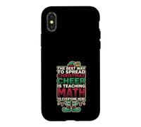 Diffuser la Joie de Noël, C'est enseigner à Un Professeur de mathématiques Coque pour iPhone X/XS
