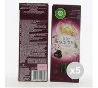 Diffuseur - AIR WICK - Set 5 - 30ml - Ingrédients désodorisants - Parfum d'ambiance