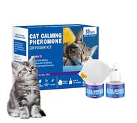 Diffuseur apaisant pour chat - Appareil à phéromone plug-in - 60 - Recharge pour soulager le stress - Détendeur, aide à réduire l'anxiété pour les animaux de compagnie - Aide à combattre les griffures