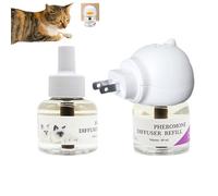 Diffuseur apaisant pour chat - Plug-in sûr pour le stress des félins | Solution pour faciliter le sommeil | Soutien du comportement anti-pulvérisation | Fournitures de relaxation à la maison, aide au