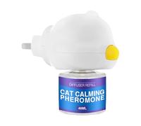 Diffuseur apaisant pour chat - Prise de sérénité aux phéromones, anti-stress doux | Formule naturelle de relaxation pour animaux de compagnie, aide réconfortante à effet long, désodorisant apaisant
