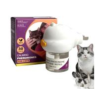 Diffuseur apaisant pour chats, diffuseur apaisant de phéromones, spray apaisant de rechange de 30 jours, kit de démarrage de diffuseur apaisant pour chats, efficace contre l'anxiété et apaisant pour
