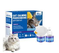 Diffuseur apaisant pour Les Chats | Diffuseur phéromon apaisant pour Les Chats | Bouchons de 60 Jours pour Le soulagement du Stress, Contre grattements et Combats, difuseur de Relaxation pour
