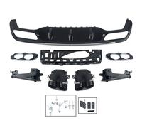Diffuseur arrière avec sorties d'échappement - noir - Accessoires pour voiture - Pour Mercedes Classe E W213 E300 / E43 (2016-2020)