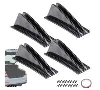 Diffuseur Arrière De Voiture - 4 Ailerons D'aile De Requin De Voiture, Séparateur De Becquet Arrière Triangulaire Pour Une Protection Améliorée Du Pare-chocs, Accessoires Modifiés Automatiquement, Con