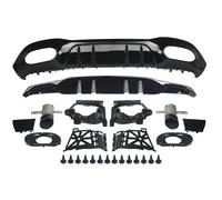 Diffuseur arrière et tuyau d'échappement - noir - accessoires automobiles - Pour Mercedes Classe A W177 AMG look A35 (à partir de 2018)