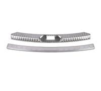 Diffuseur arrière pare-chocs Couvercle Protection Plaque Pare-choc Arrière Intérieur Extérieur Noir Argenté Pour Ford Pour Explorer 2020 2021 2022 2023 2024(All-1)