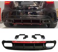 Diffuseur Arrière Universel Ajustable en ABS Haute Qualité - Pour Mercedes-Benz A-Class W176 A200 A180 A45 AMG 2013-2016 2017 2018 Trou Perforés - Upgrade Stylistique et Aérodynamique Design Sportif