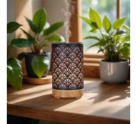 Zen’Arôme Diffuseur Ultrasonique Aromathérapie Sofia - Diffusion Huile Essentielle à Froid - Diffuseur Électrique avec Télécommande - Éclairage Led Personnalisable - Coque en Métal avec Décor Original