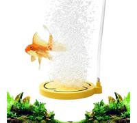 Diffuseur Bulles Aquarium Nano Aerateur Oxygeneur pour Bassin Hydropaysage | Poids Interne Stable Anti-basculement, ABS, Fibre Coton Haute Efficacite, Bulles Ultra Fines, Fonctionnement Silencieux