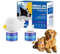 Diffuseur Chat, Pet Wellness Diffuseur Chien Réducteur De Stress avec Recharges, Stop Aux Bagarres Et Aux Sifflements des Chats Fini