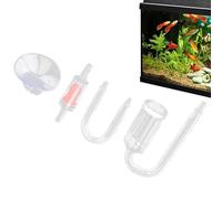 Diffuseur Cõ2 Aquarium - Kit 4 pièces en Verre avec Tube en U, Anti-Retour et Ventouse | Système bulleur pour réservoirs plantés | pour Une Croissance Saine des Poissons et