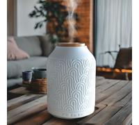 Zen’Arôme Diffuseur d’Huile Essentielle Wifi Prague - Diffuseur Électrique Connecté Compatible Alexa/Google Home - Contrôle Total à Distance sur l’APP Tuya Smart - Matériaux Naturels Bois et Céramique