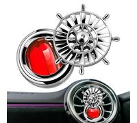Diffuseur D’Air Rotatif Pour Voiture - Ventilateur Parfum ABS | Design Volant Stylé, Clip Aromathérapie Pour Aération De Voiture, Parfums Orange/Bleu/Rouge/Violet