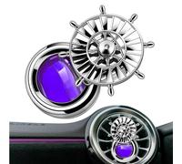 Diffuseur D’Air Rotatif Pour Voiture - Ventilateur Parfum ABS | Design Volant Stylé, Clip Aromathérapie Pour Aération De Voiture, Parfums Orange/Bleu/Rouge/Violet