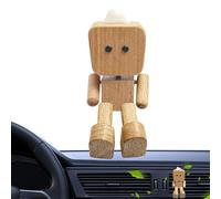 Diffuseur d'aération de voiture - Brume robot en bois - 6 x 3,7 cm - Clip de rafraîchissement - Désodorisant d'intérieur élégant - Pour les voyages, la cuisine, la maison, la chambre à coucher, la