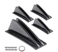 Diffuseur d'aileron de requin de voiture - ABS , kit de spoiler | Laboratoire de pare-chocs arrière en 4 pièces de forme aérodynamique de triangle, ailettes de réglage arrière modifiées p