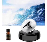 Diffuseur d'air avancé avec panneau solaire pour voiture avec purificateur rotatif pour une diffusion continue du parfum et une amélioration de l'air intérieur du véhicule (noir profond)