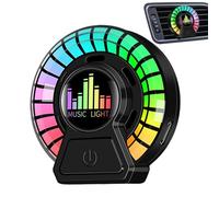 Diffuseur d'air de voiture avec lumière - Smart Rhythm LED Clip d'aération - Atmosphère musicale activée par le son, aromathérapie solide anti-fuite, luminosité réglable | Pour intérieur de