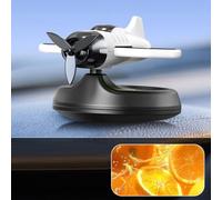 Diffuseur d'air pour véhicule avec hélice rotative, purificateur d'air à énergie solaire utilisant des comprimés d'extrait de plantes pour l'air frais (blanc, eau de Cologne)