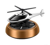 Diffuseur d'air solaire pour véhicule avec moteur rotatif, stylisé comme un ornement d'avion pour purifier et rafraîchir l'air naturellement sans piles (Cologne dorée)